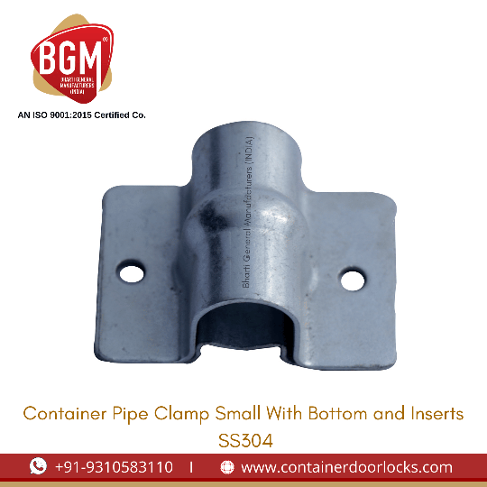 Container Pipe Clamp Small with Bottom and Inserts SS 304